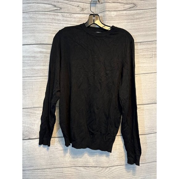 Mens Zara Black Long Sleeve Sweater Size S - Picture 1 of 3